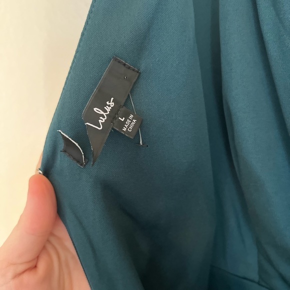 Thoughts of Hue Emerald Green Surplice Maxi Dress - Picture 7 of 7